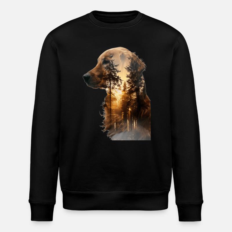 Golden Retriever - Stanley/Stella Unisex Bio-Sweatshirt ROLLER - Schwarz