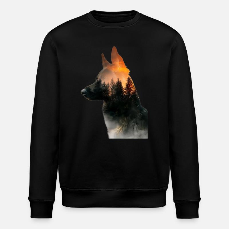 Deutscher Schäferhund - Stanley/Stella Unisex Bio-Sweatshirt ROLLER - Schwarz