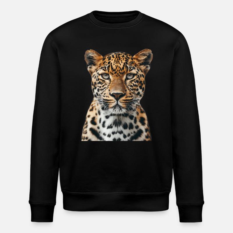 Leopard - Stanley/Stella ROLLER Unisex Organic Sweatshirt - black