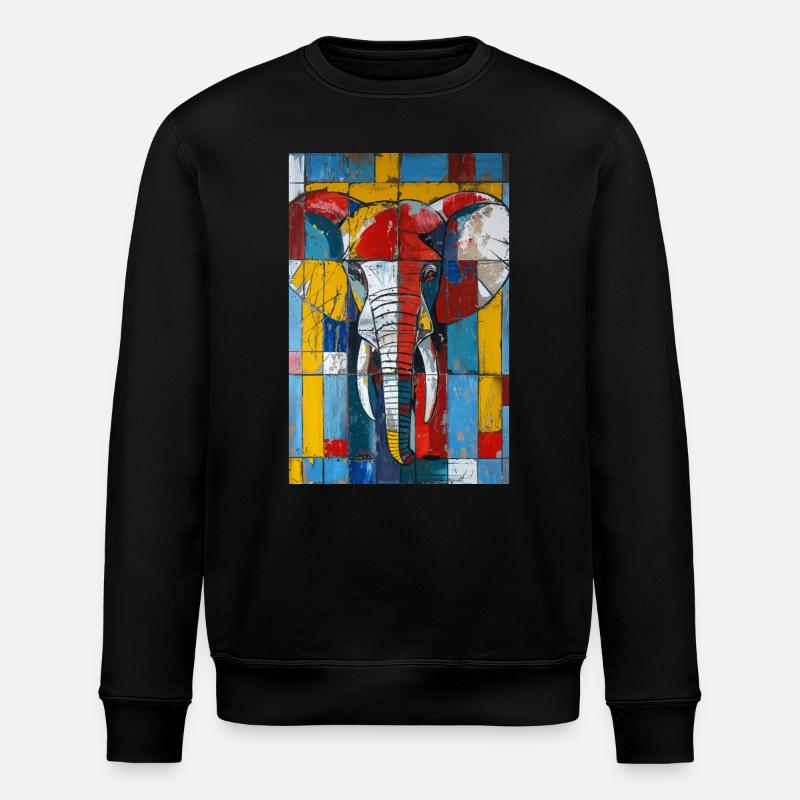 Éléphant - Sweat bio ROLLER Stanley/Stella Unisexe - noir