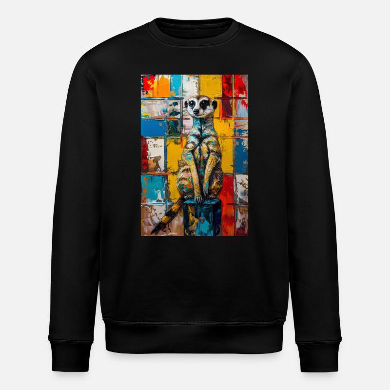 Erdmännchen - Stanley/Stella Unisex Bio-Sweatshirt ROLLER - Schwarz