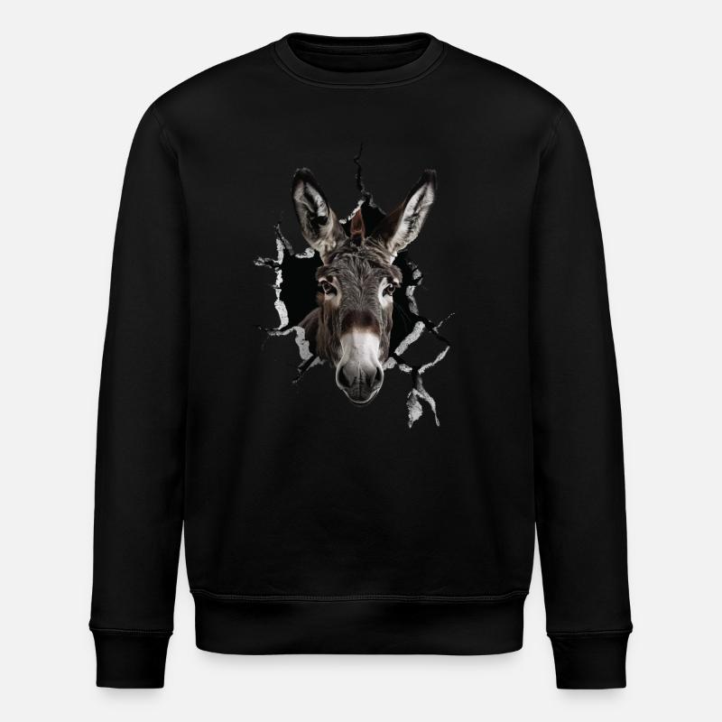 Âne - Sweat bio ROLLER Stanley/Stella Unisexe - noir