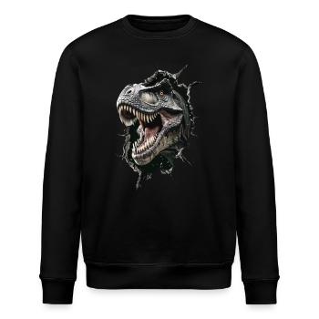 Dinosaurier - Stanley/Stella Unisex Bio-Sweatshirt ROLLER - Schwarz - Vorne - Nik (191cm)
