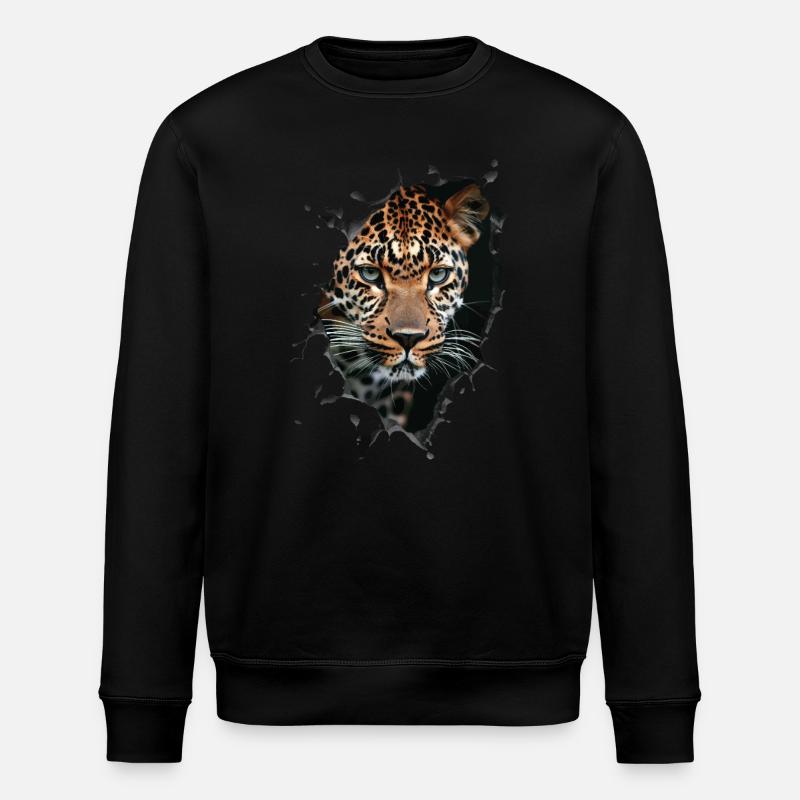 Leopard - Stanley/Stella Unisex Bio-Sweatshirt ROLLER - Schwarz