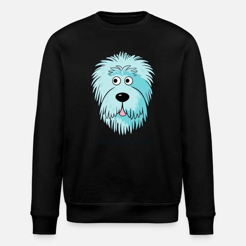 Wow! Bunter Candy-Doodle-Hund - Stanley/Stella Unisex Bio-Sweatshirt ROLLER - Schwarz