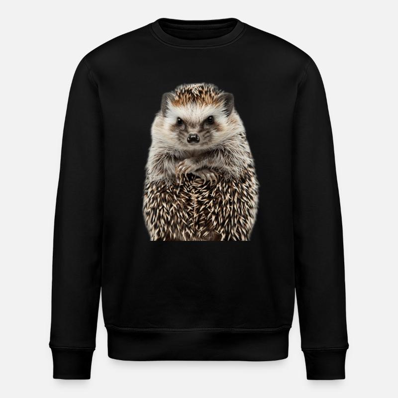 Hedgehog - Stanley/Stella ROLLER Unisex Organic Sweatshirt - black