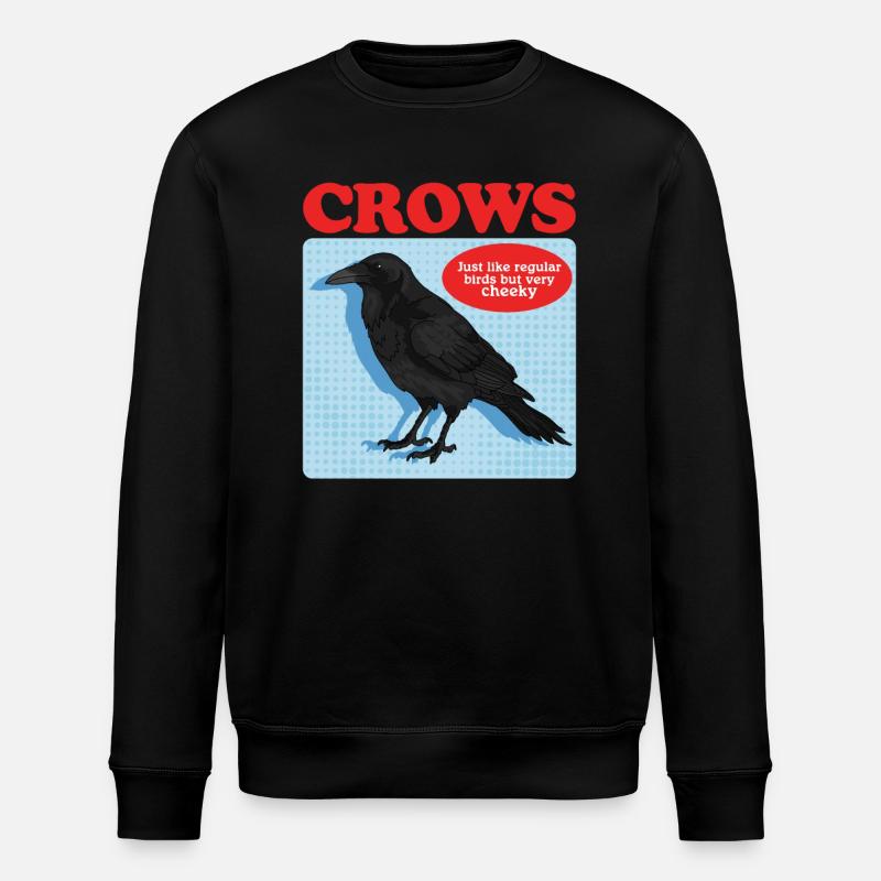 Krähen schwarze Raben Geschenk - Stanley/Stella Unisex Bio-Sweatshirt ROLLER - Schwarz