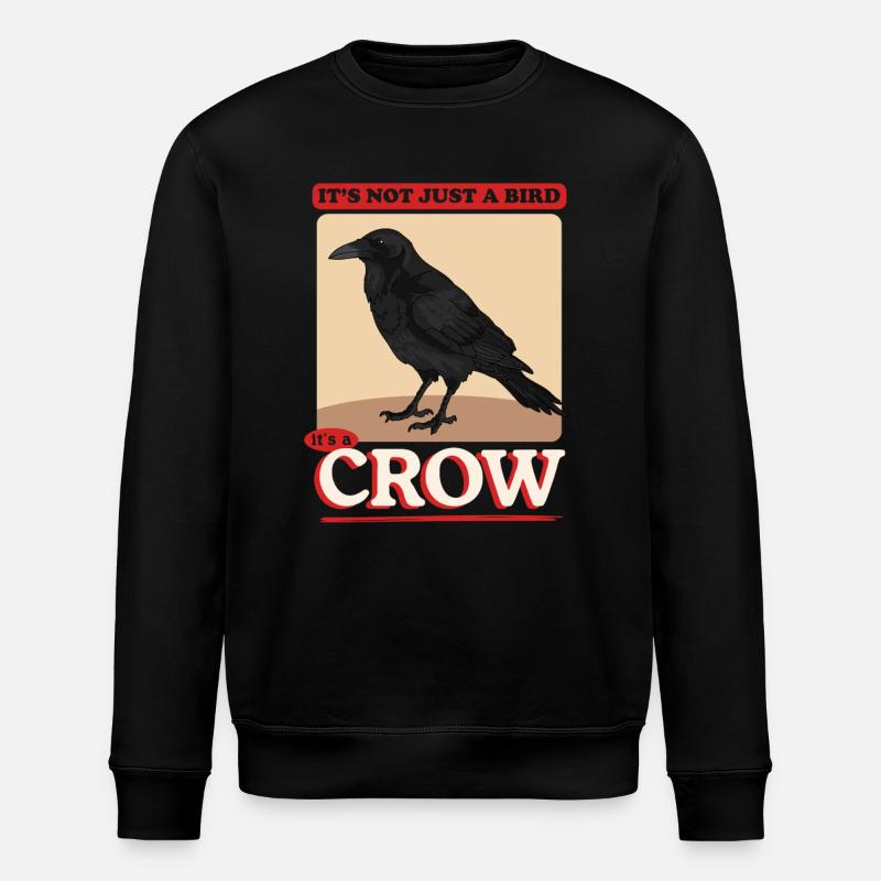 Crows Birds Black Ravens Gift - Stanley/Stella ROLLER Unisex Organic Sweatshirt - black