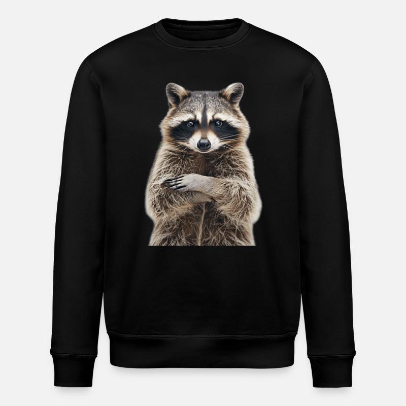 Raton laveur - Sweat bio ROLLER Stanley/Stella Unisexe - noir