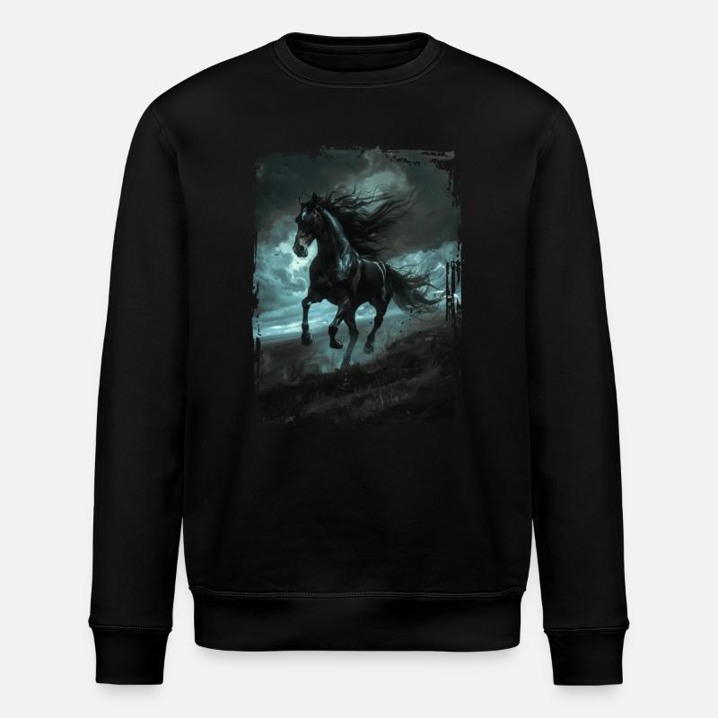 Viertel Pferde - Stanley/Stella Unisex Bio-Sweatshirt ROLLER - Schwarz