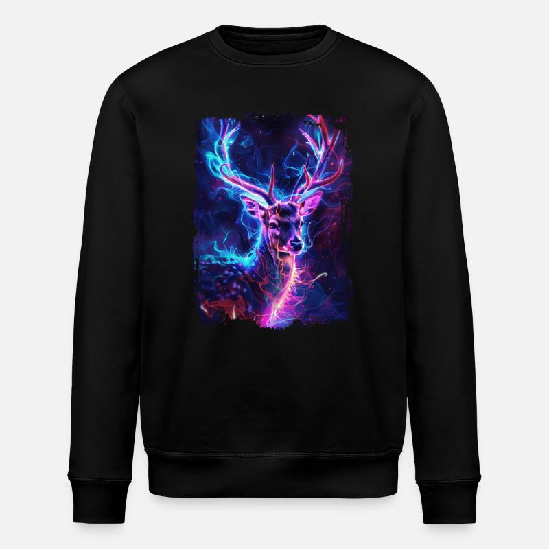Roe deer - Stanley/Stella ROLLER Unisex Organic Sweatshirt - black