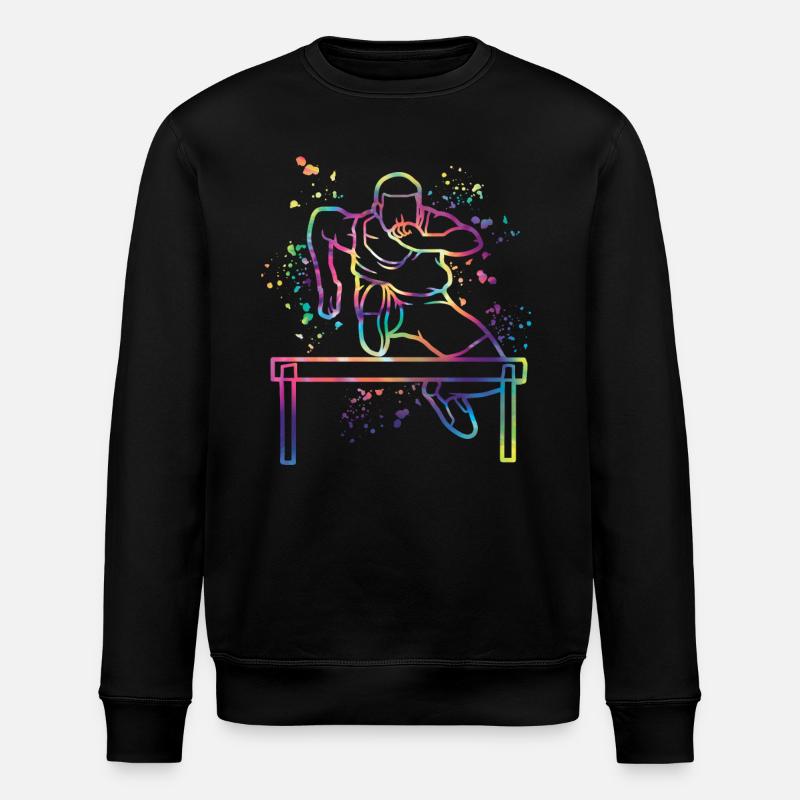 Hurdle Run Obstacle Course Kids Hurdle Run - Stanley/Stella ROLLER Unisex Organic Sweatshirt - black
