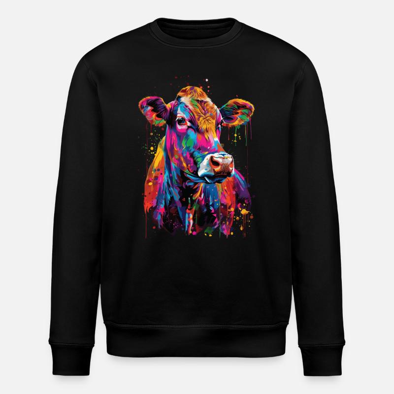 Kuh - Stanley/Stella Unisex Bio-Sweatshirt ROLLER - Schwarz