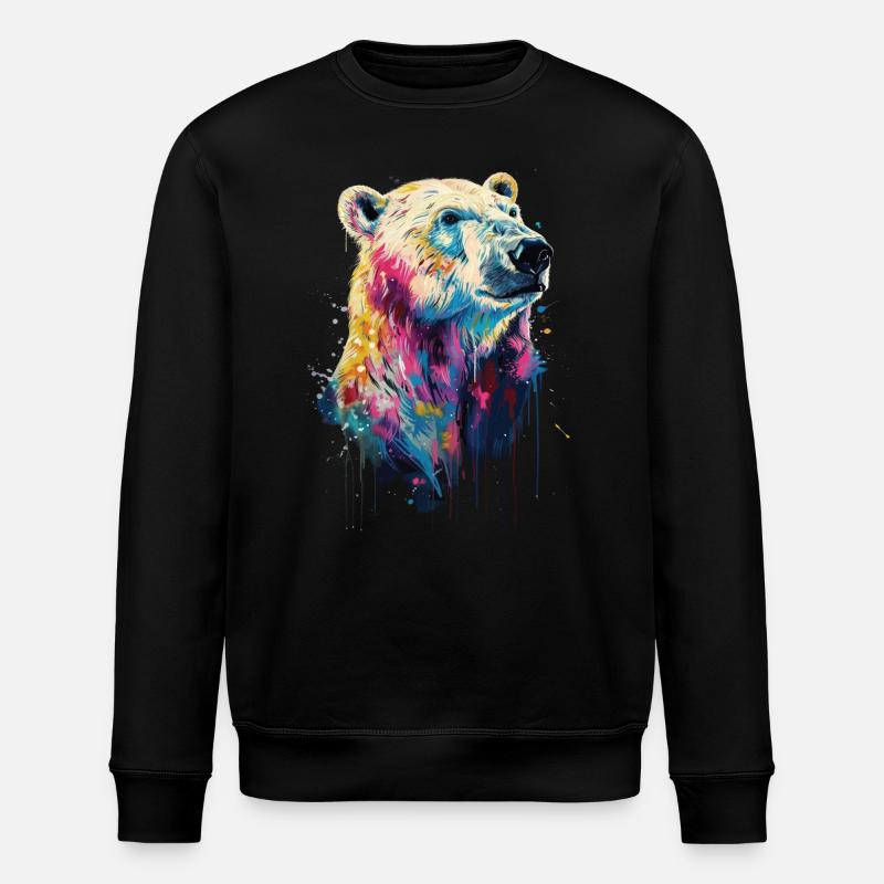 Eisbär - Stanley/Stella Unisex Bio-Sweatshirt ROLLER - Schwarz