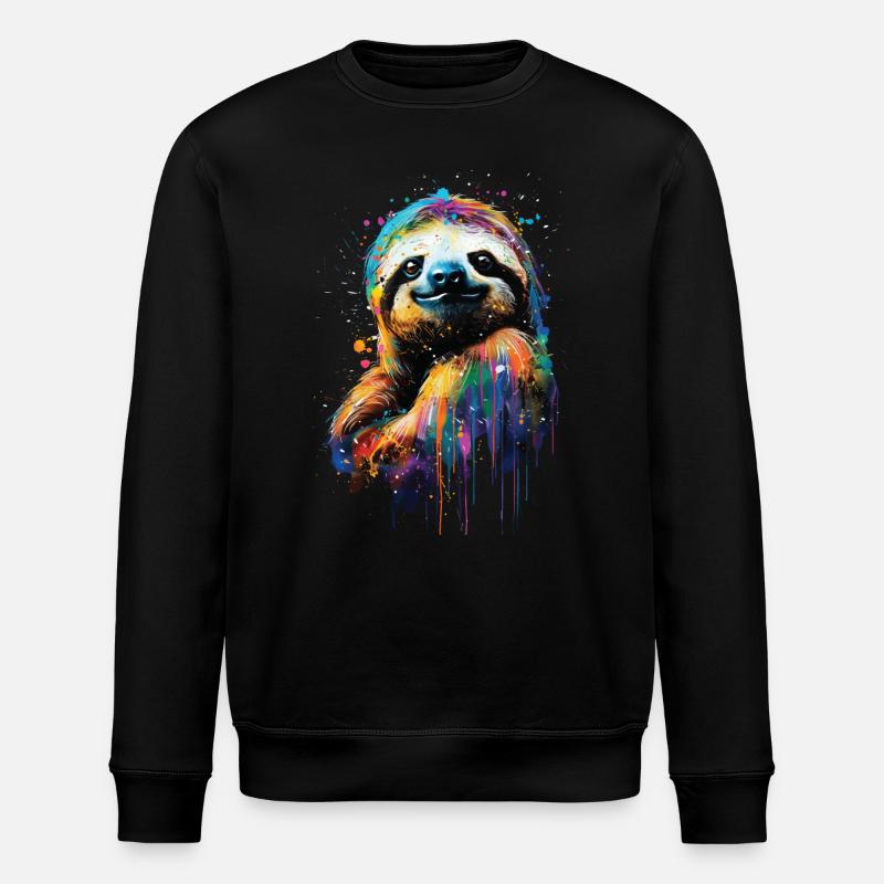 Faultier - Stanley/Stella Unisex Bio-Sweatshirt ROLLER - Schwarz