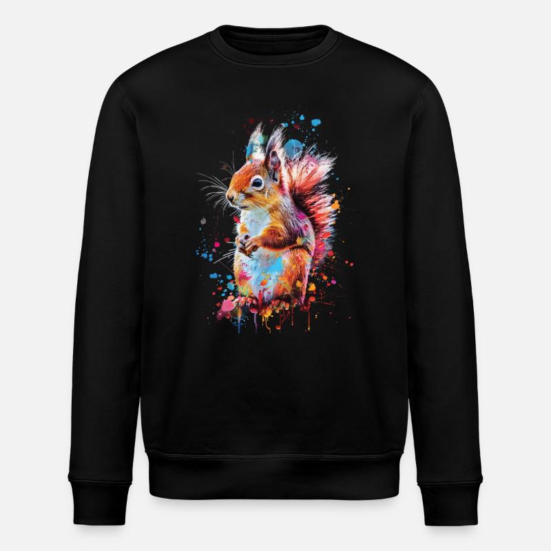 Squirrel - Stanley/Stella ROLLER Unisex Organic Sweatshirt - black