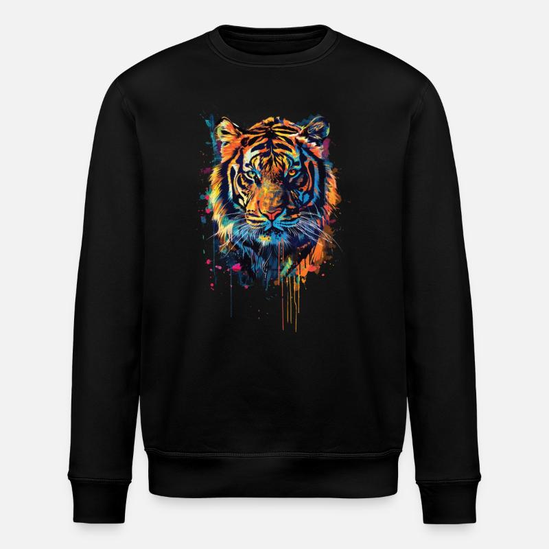 Tiger - Stanley/Stella Unisex Bio-Sweatshirt ROLLER - Schwarz