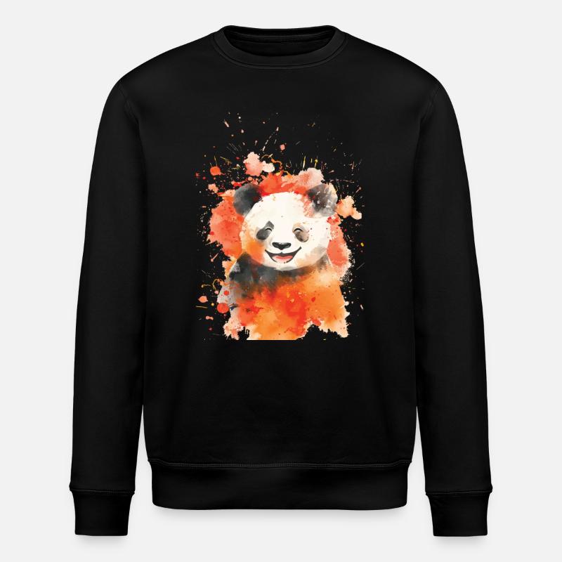 Panda - Stanley/Stella ROLLER Unisex Organic Sweatshirt - black