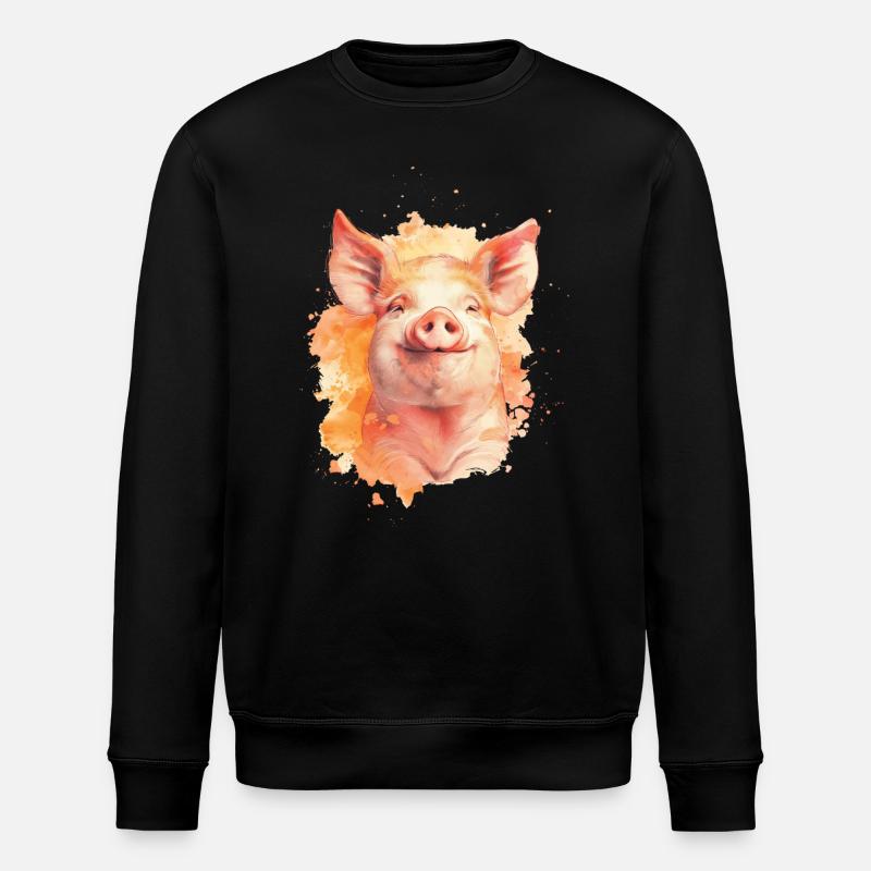 Schwein - Stanley/Stella Unisex Bio-Sweatshirt ROLLER - Schwarz