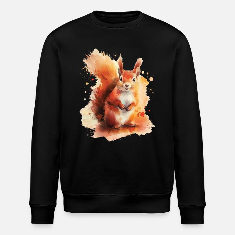 Écureuil - Sweat bio ROLLER Stanley/Stella Unisexe - noir