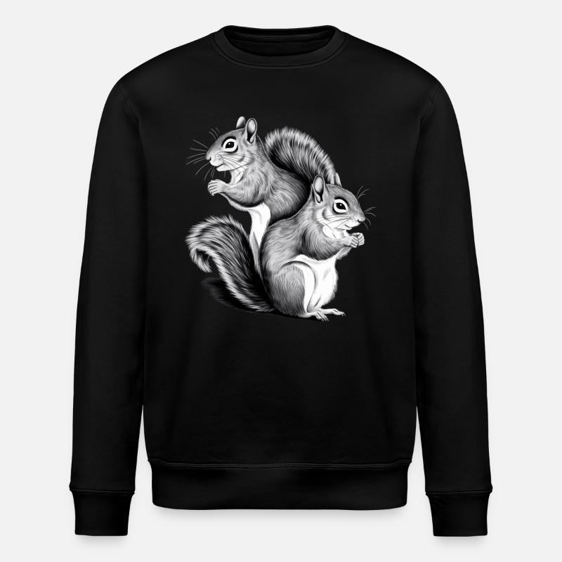 Squirrel - Stanley/Stella ROLLER Unisex Organic Sweatshirt - black