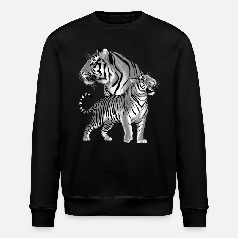 Tiger - Stanley/Stella Unisex Bio-Sweatshirt ROLLER - Schwarz