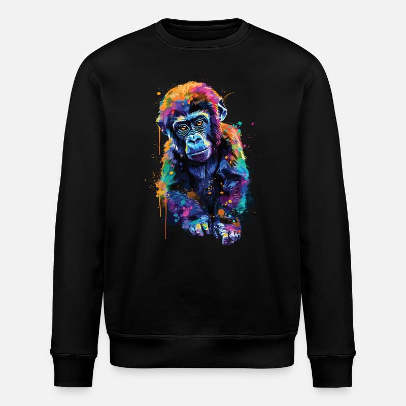 Gorilla - Stanley/Stella Unisex Bio-Sweatshirt ROLLER - Schwarz