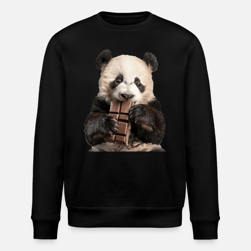 Panda - Stanley/Stella ROLLER Unisex Organic Sweatshirt - black
