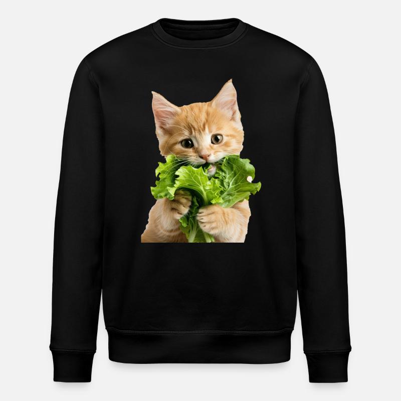 Katze - Stanley/Stella Unisex Bio-Sweatshirt ROLLER - Schwarz