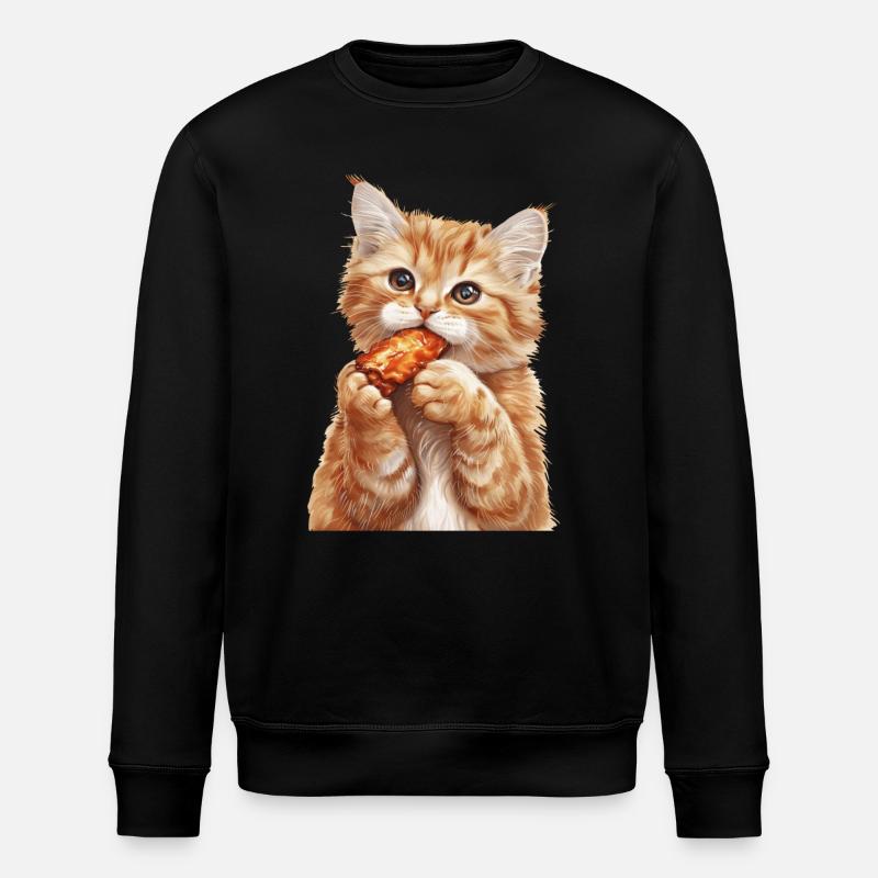 Katze - Stanley/Stella Unisex Bio-Sweatshirt ROLLER - Schwarz