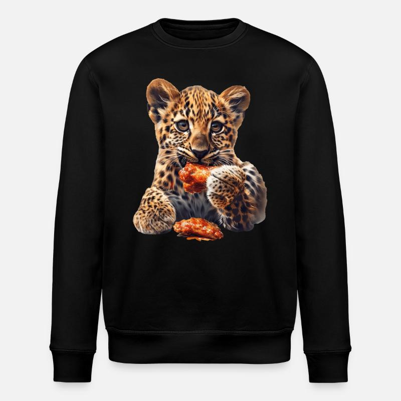 Léopard - Sweat bio ROLLER Stanley/Stella Unisexe - noir