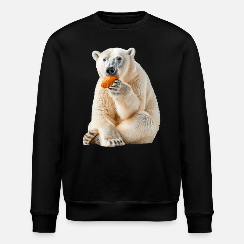 Eisbär - Stanley/Stella Unisex Bio-Sweatshirt ROLLER - Schwarz