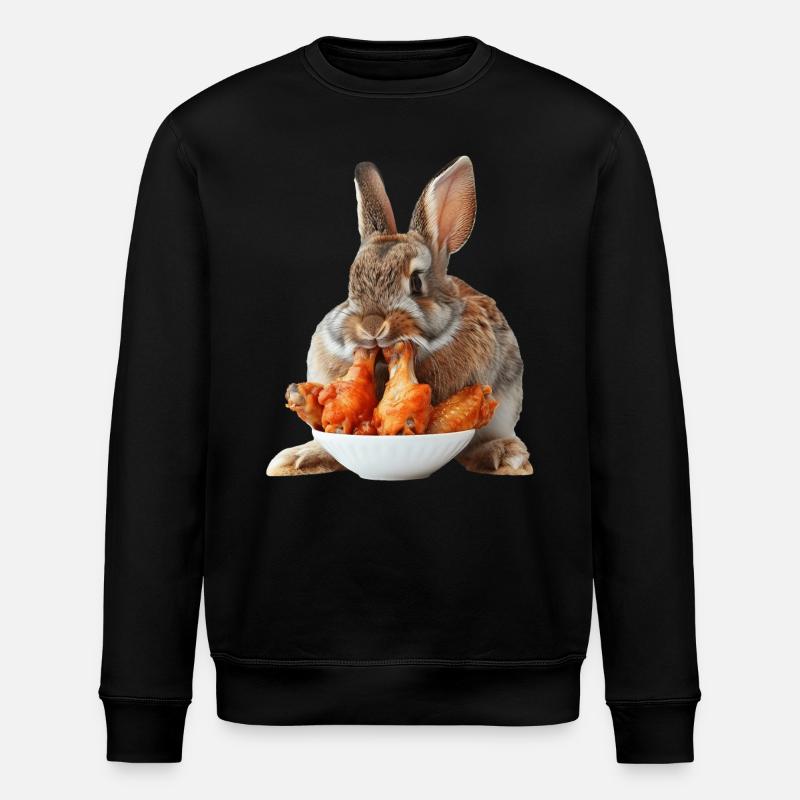 Rabbit - Stanley/Stella ROLLER Unisex Organic Sweatshirt - black
