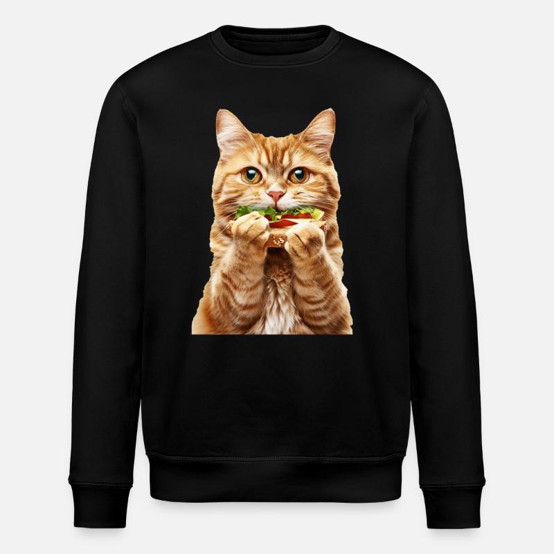 Cat - Stanley/Stella ROLLER Unisex Organic Sweatshirt - black