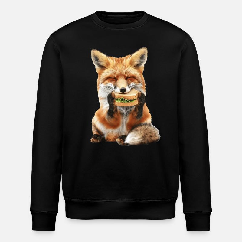 Fox - Stanley/Stella ROLLER Unisex Organic Sweatshirt - black