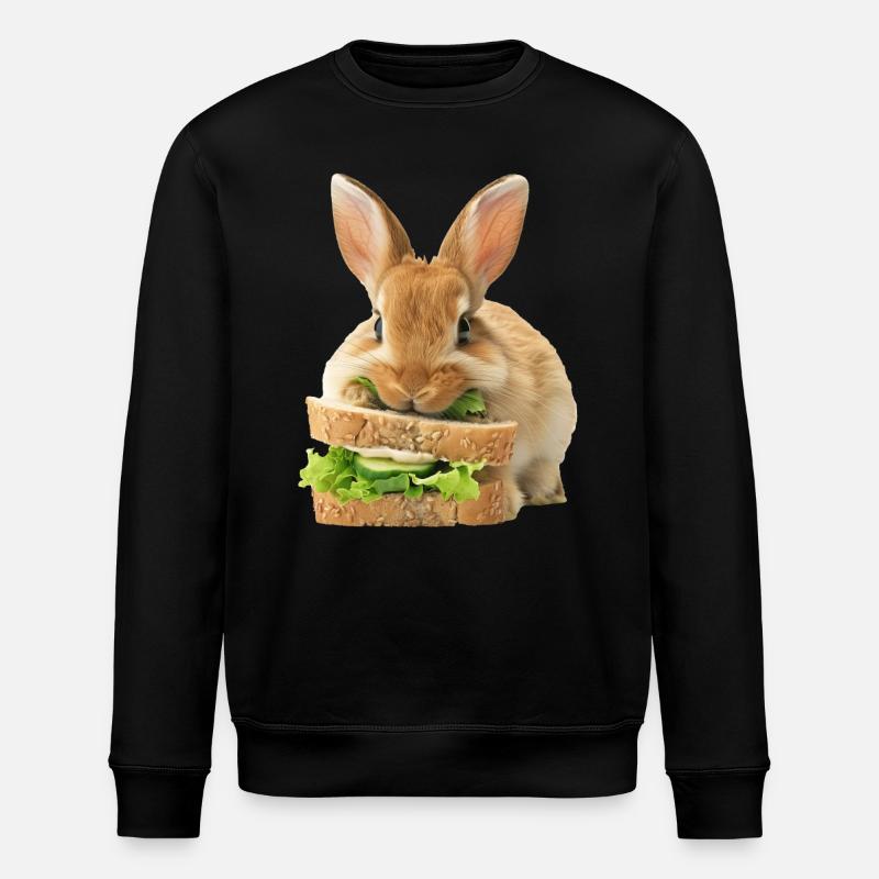 Rabbit - Stanley/Stella ROLLER Unisex Organic Sweatshirt - black