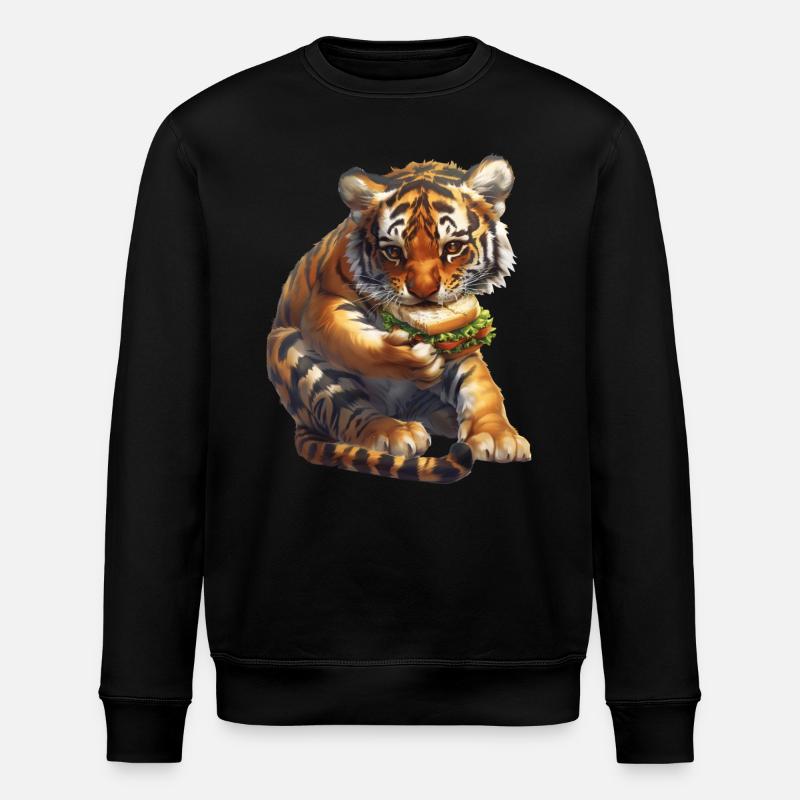 Tiger - Stanley/Stella Unisex Bio-Sweatshirt ROLLER - Schwarz