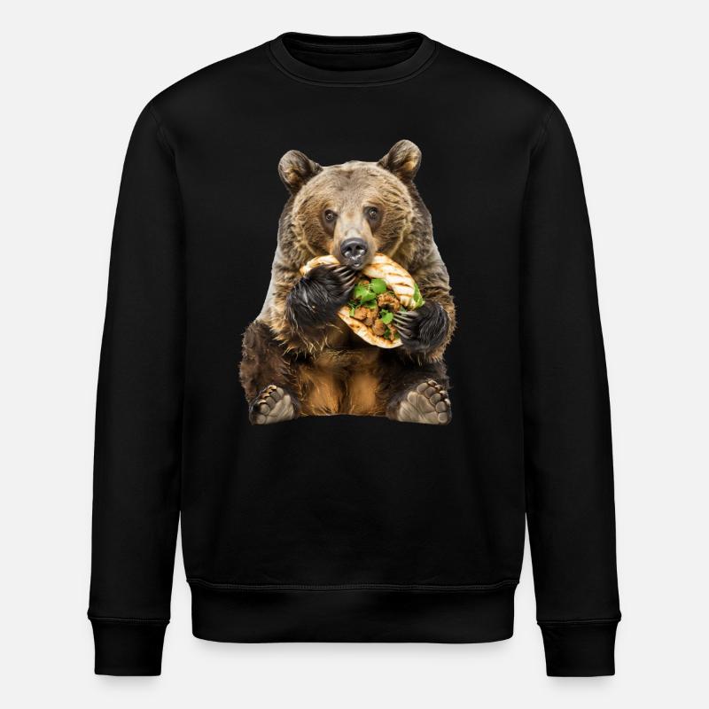 Grizzlybär - Stanley/Stella Unisex Bio-Sweatshirt ROLLER - Schwarz