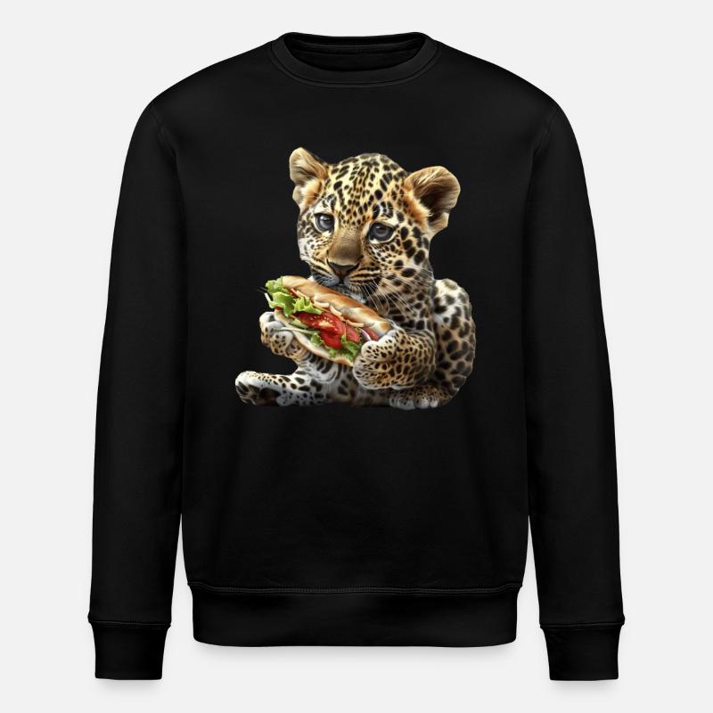 Léopard - Sweat bio ROLLER Stanley/Stella Unisexe - noir