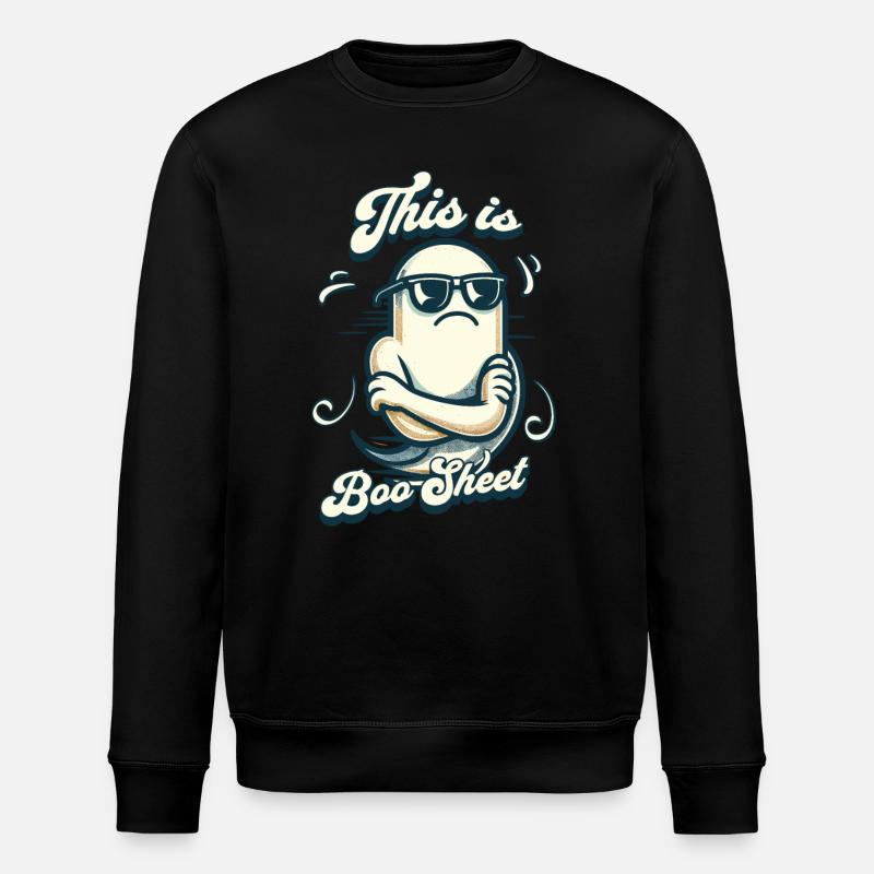 Drôle Halloween Boo Sheet Ghost - Sweat bio ROLLER Stanley/Stella Unisexe - noir