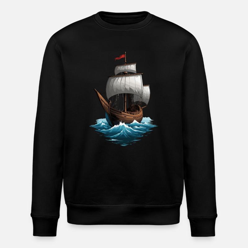 Voilier historique Aventure Romance - Sweat bio ROLLER Stanley/Stella Unisexe - noir
