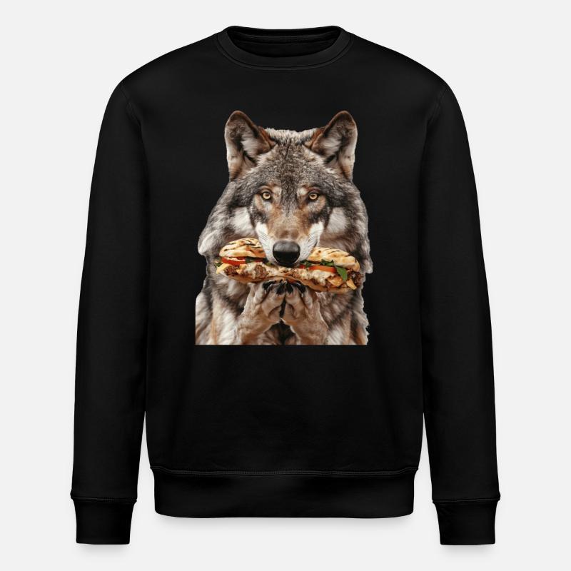 Wolf - Stanley/Stella ROLLER Unisex Organic Sweatshirt - black