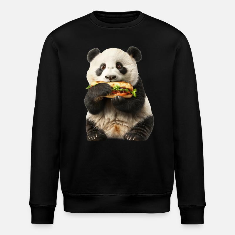 Panda - Stanley/Stella Unisex Bio-Sweatshirt ROLLER - Schwarz