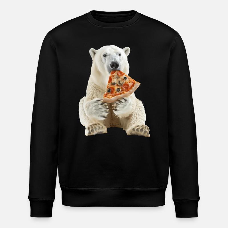 Eisbär - Stanley/Stella Unisex Bio-Sweatshirt ROLLER - Schwarz