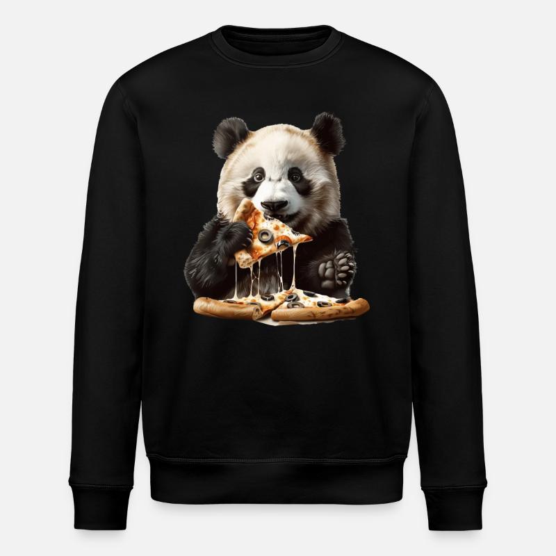 Panda - Stanley/Stella Unisex Bio-Sweatshirt ROLLER - Schwarz