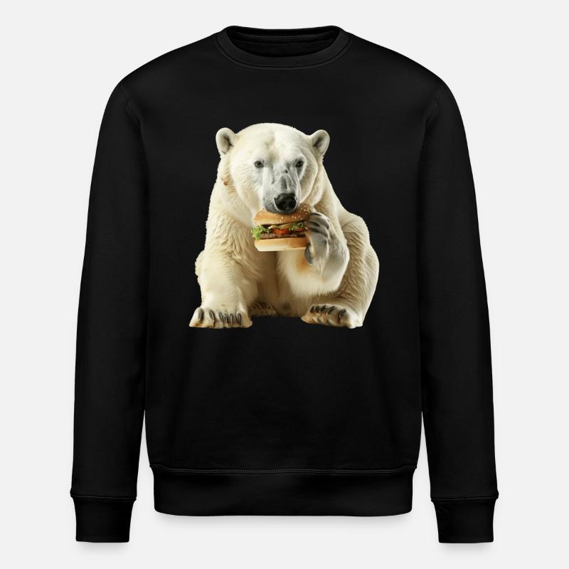 Eisbär - Stanley/Stella Unisex Bio-Sweatshirt ROLLER - Schwarz