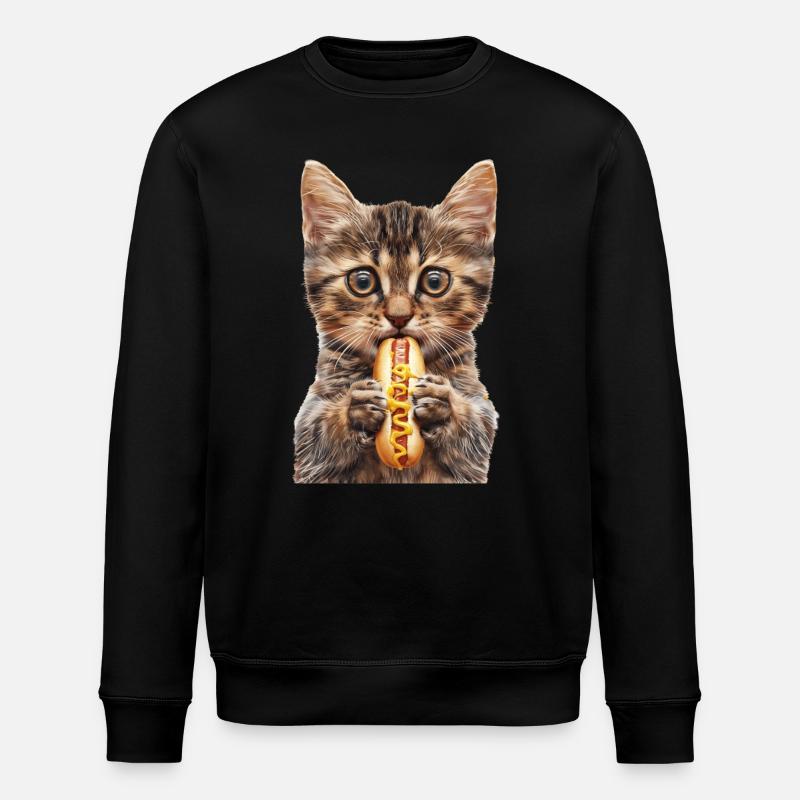 Katze - Stanley/Stella Unisex Bio-Sweatshirt ROLLER - Schwarz