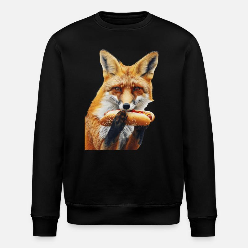 Fox - Stanley/Stella ROLLER Unisex Organic Sweatshirt - black