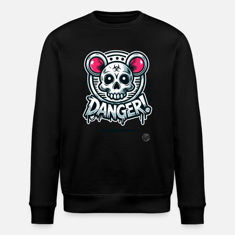 Dangereux hamster rat crâne - Sweat bio ROLLER Stanley/Stella Unisexe - noir