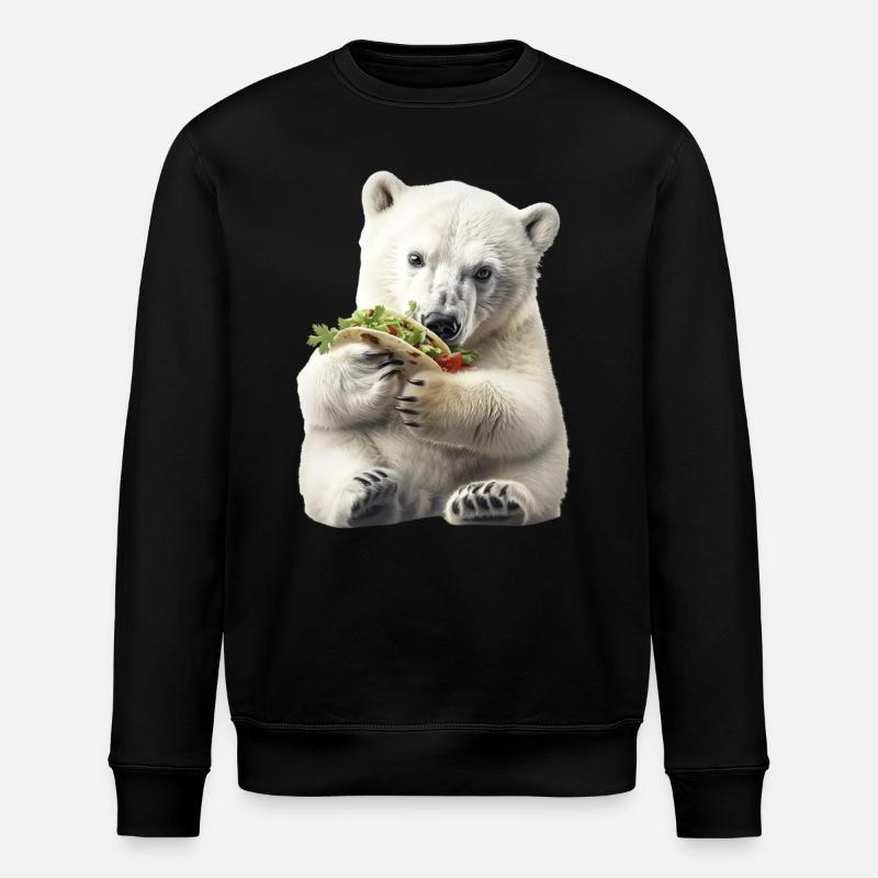 Eisbär - Stanley/Stella Unisex Bio-Sweatshirt ROLLER - Schwarz